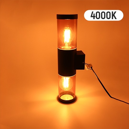 M915 C CRNA 2xE27 max. 25W IP54 baštenska lampa zidna Mitea Lighting