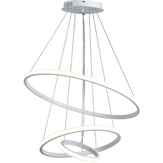 M10902-3 W 600mm LED visilica 50W 3CCT mat bela Mitea Lighting