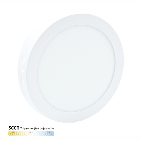 M24NO-CCT 24W 3000~6500K beli nadgradni okrugli LED panel Mitea Lighting