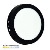 M18NO-BK-CCT 18W 3000~6500K crni nadgradni okrugli LED panel Mitea Lighting