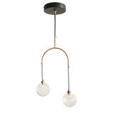 M11091-2 Max.40W 220~240V crno-zlatni 2xG9 luster Mitea Lighting