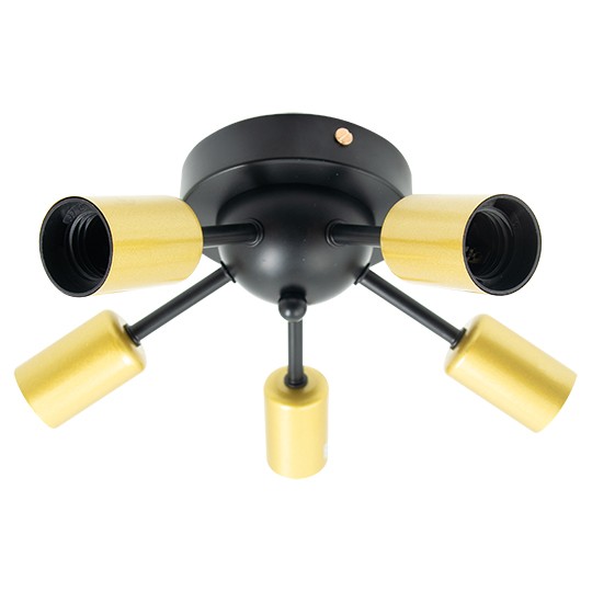 M11093-5 Max.60W 220~240V crno-zlatni 5xE27 luster Mitea Lighting