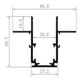 Šina 2m 13mm SLIM-UGRADNA CRNA za 48V LED magnetnu rasvetu 64.5×45.7mm Mitea Lighting