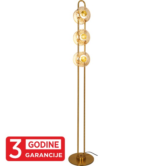 ECLIPTICA MAP9451-6 6x5W 3000K staro zlato+amber podna lampa LED sa podnim prekidačem 3Y Mitea Lighting