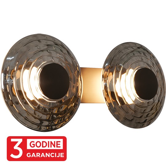 ECLIPTICA MAW9451-2 2x6W 3000K siva+smoky zidna lampa LED 3Y Mitea Lighting