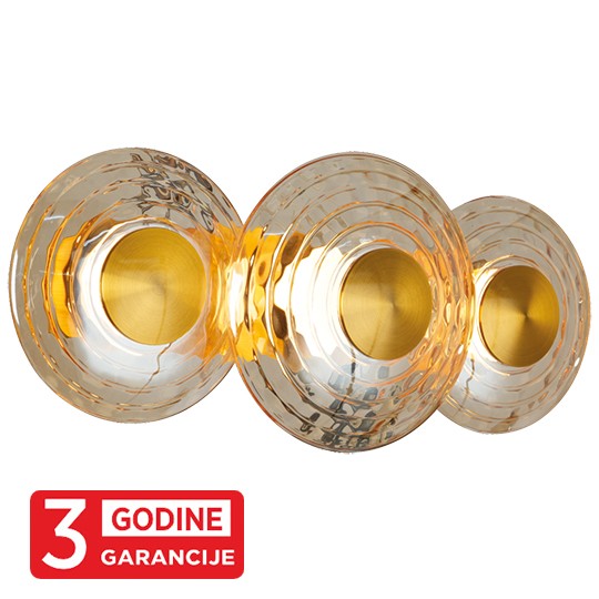 ECLIPTICA MAW9451-3 3x6W 3000K staro zlato+amber zidna lampa LED 3Y Mitea Lighting