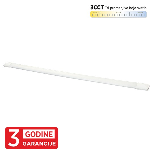 M203850-W 36W 175~250V 3CCT 3000/4000/6500K bela L1200 x W60 x H28mm LED strela 3Y 3850lm Mitea Lighting