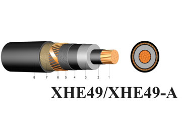 Jednožilni energetski kabl izolovan umreženim polietilenom i plaštiran PE masom XHE49/XHE49-A
