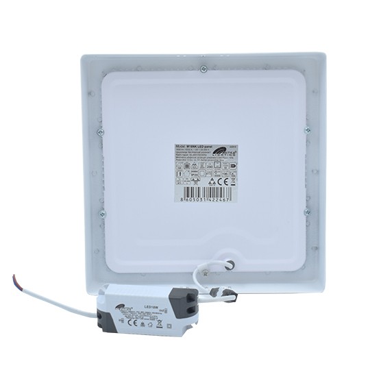 M18NK 18W 6500K beli nadgradni kvadratni LED panel Mitea Lighting