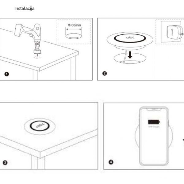 ABL BEZICNI IN DESK PUNJAC 10W BELI