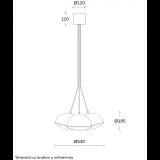 ARIA 28 VISILICA DIM 60W 3000K CRNA