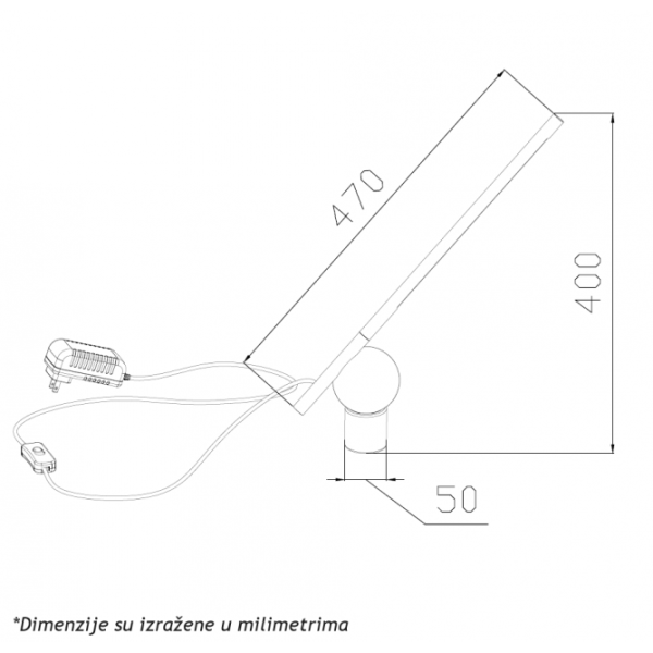 ARIA 44 STONA LAMPA 5W 3000K DIM