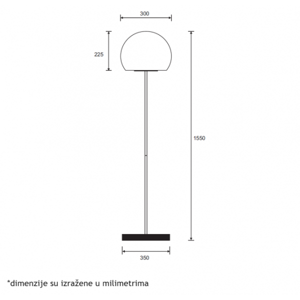 ARIA 59 PODNA LAMPA 12W 3000K