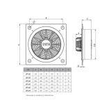 BVN-VENTILATOR 4M 250-BK(WOKS)