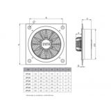 BVN-VENTILATOR 4M 250-BK(WOKS)