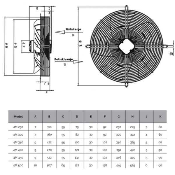 BVN-VENTILATOR SF-4M 500S ASPIRANTE