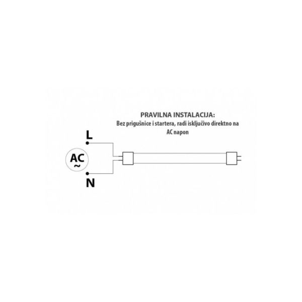 DAWN LED CEV T8 18W 3000K 1800lm JEDNOSTRANA