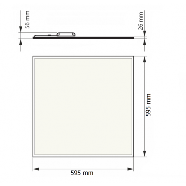 DAWN LED PANEL HN-PL6060 40W 6000K(4000lm) BACKLIGHT