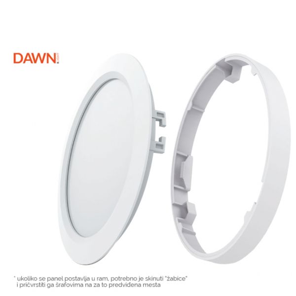 DAWN LED PANEL KNC1-24W 4000K 2160lm 120° IP20