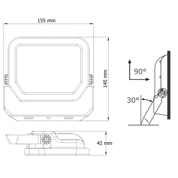 DAWN LED REFLEKTOR BR-FL20W-02 4000K 2200lm 100°  IP65