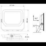 DAWN LED REFLEKTOR BR-FL50W-02 4000K 5500lm 100°  IP65