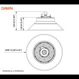 DAWN LED REFLEKTOR BR-FL80W-02K CCT 10400lm 120° IP65