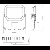 DAWN LED REFLEKTOR SENZOR BR-FL20W-02 PIR 4000K 2200lm 100°  IP65