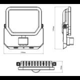 DAWN LED REFLEKTOR SENZOR BR-FL30W-02 PIR 4000K 3300lm 100°  IP65