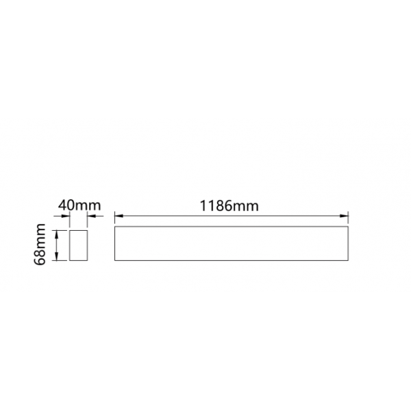 DAWN LED SVETILJKA LL40120 20/30/40W CCT CRNA 1,2 met