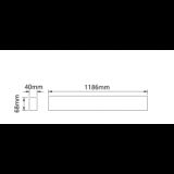 DAWN LED SVETILJKA LL40120 20/30/40W CCT CRNA 1,2 met