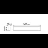 DAWN LED SVETILJKA LL40150 40/50/60W CCT BELA 1,5 met