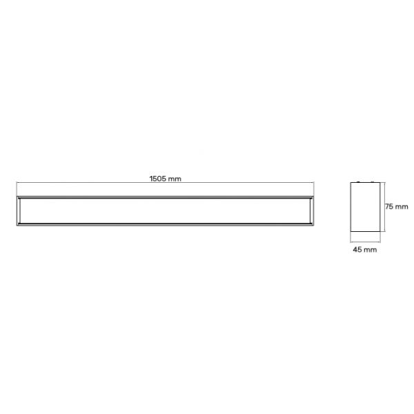 DAWN LED SVETILJKA LT-T-020 30W/40W/50W CCT CRNA 1,5 met