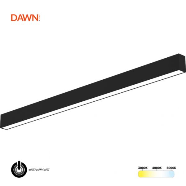 DAWN LED SVETILJKA LT-T-020 30W/40W/50W CCT CRNA 1,5 met