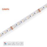 DAWN LED TRAKA HL 5050-60-RGBW 24V IP20 (5met, 19.2W/m, 12mm)