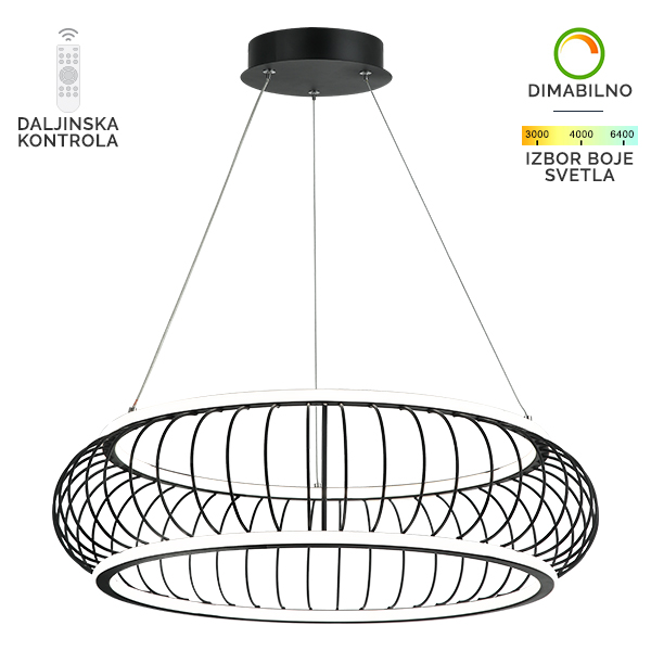LED viseća lampa F2075-40V BK