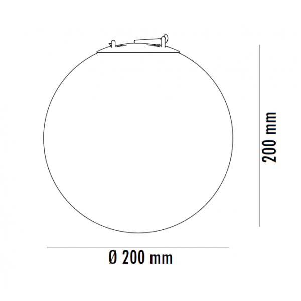 EOS SPHERE P0862-200A6 12W 3000K CRNA