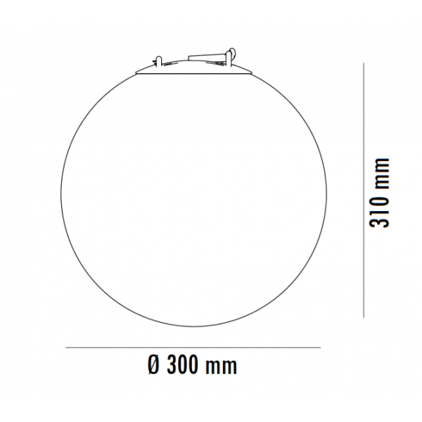 EOS SPHERE P0862-300A6 28W 3000K CRNA