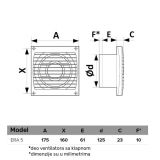 ERA VENTILATOR F125 5C ET