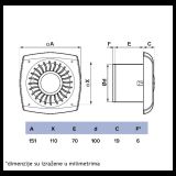 ERA VENTILATOR F100 WIND 100C