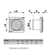 ERA VENTILATOR F100 SILENT 4C CRNI