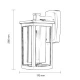 FENJER 1034 ZIDNI 1*E27 CRNI IP44