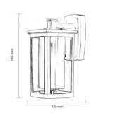 FENJER 1034 ZIDNI 1*E27 CRNI IP44