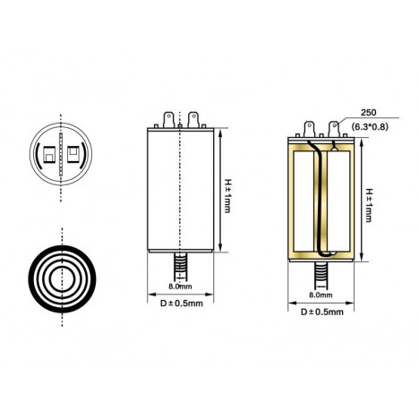 KONDEZATOR  6MF GMC 4PIN 450V/50HZ