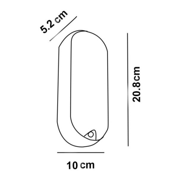 LED SVETILJKA BL1 ELIPSA 18W 4000K IP65 CRNA