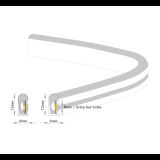 LED NEON FLEX KL-2835-120-NW 24V IP65 (50met,8.8W/met,8mm)