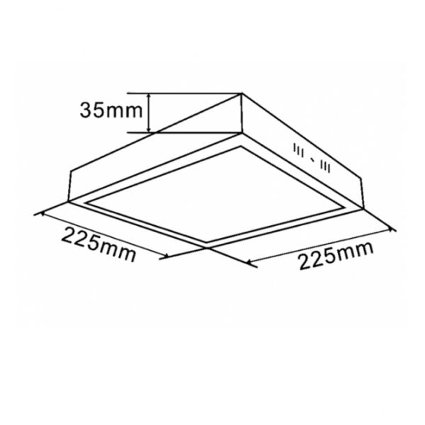 LED PANEL KA-S5 18W 4000K CRNI