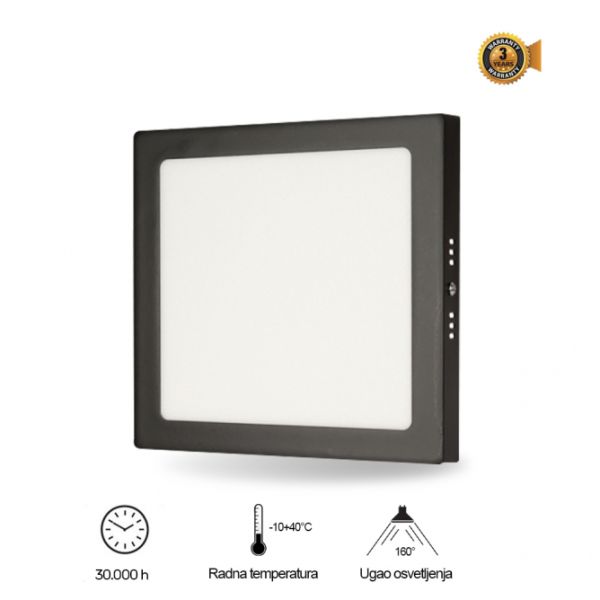 LED PANEL N/Z KNS5-24W 4000K CRNI