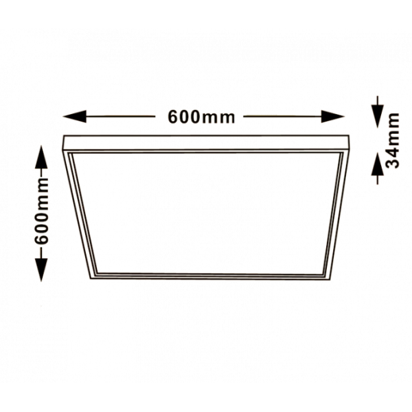 LED PANEL N/Z KNS5-48W 6500K 6060