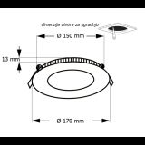 LED PANEL U/Z KNC1-12W 3000/4000/6000K