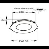 LED PANEL U/Z KNC1-18W 3000/4000/6000K
